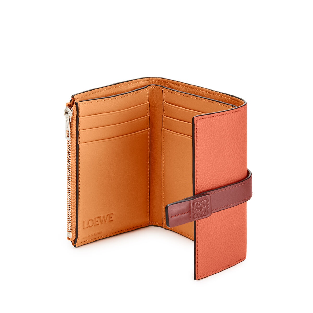 Small vertical wallet in soft grained calfskin - 2