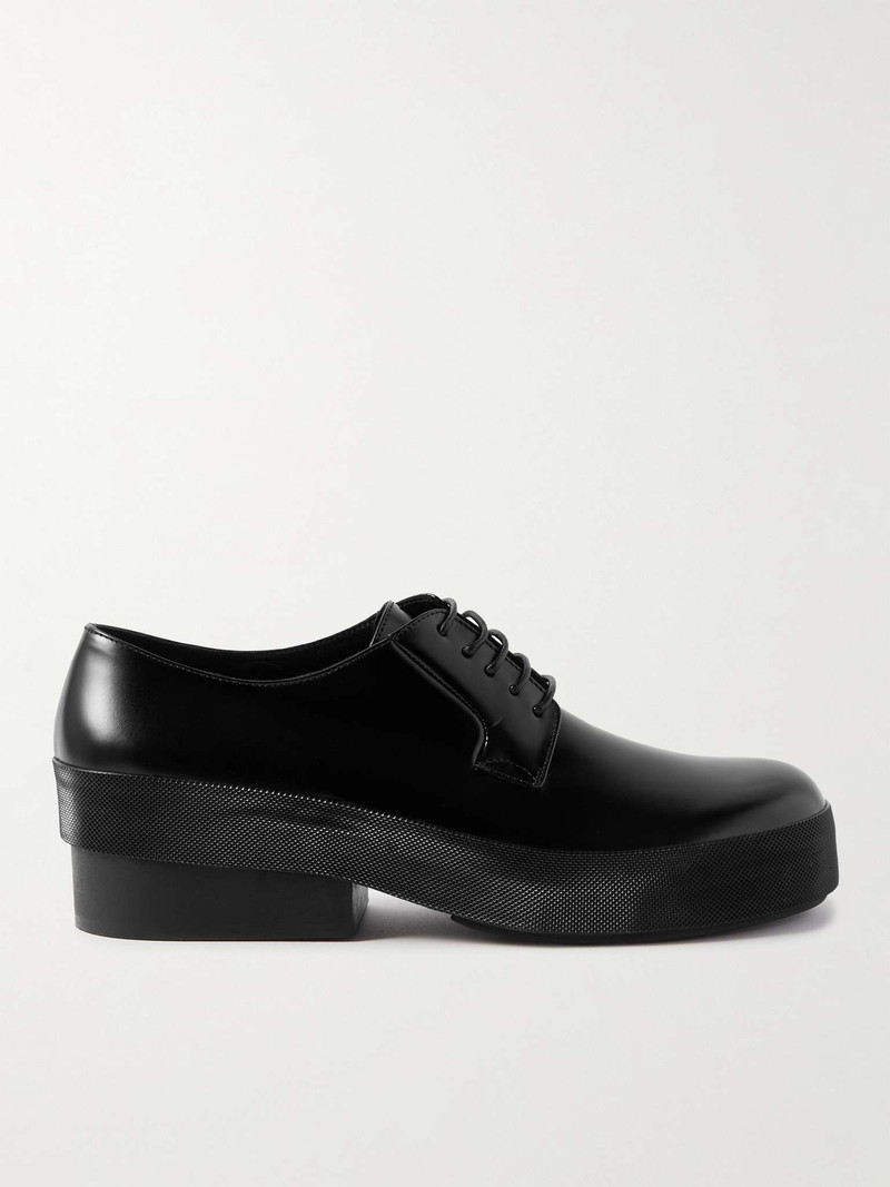 Glossed-Leather Derby Shoes 1