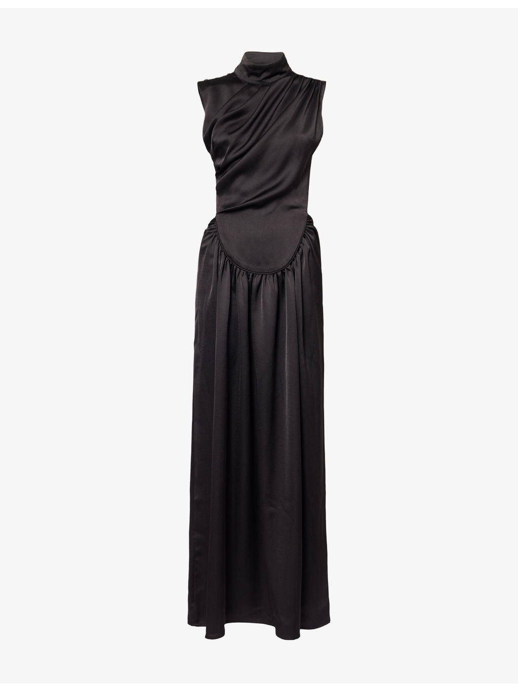 Margot Open-Back Satin Maxi Dress - 1
