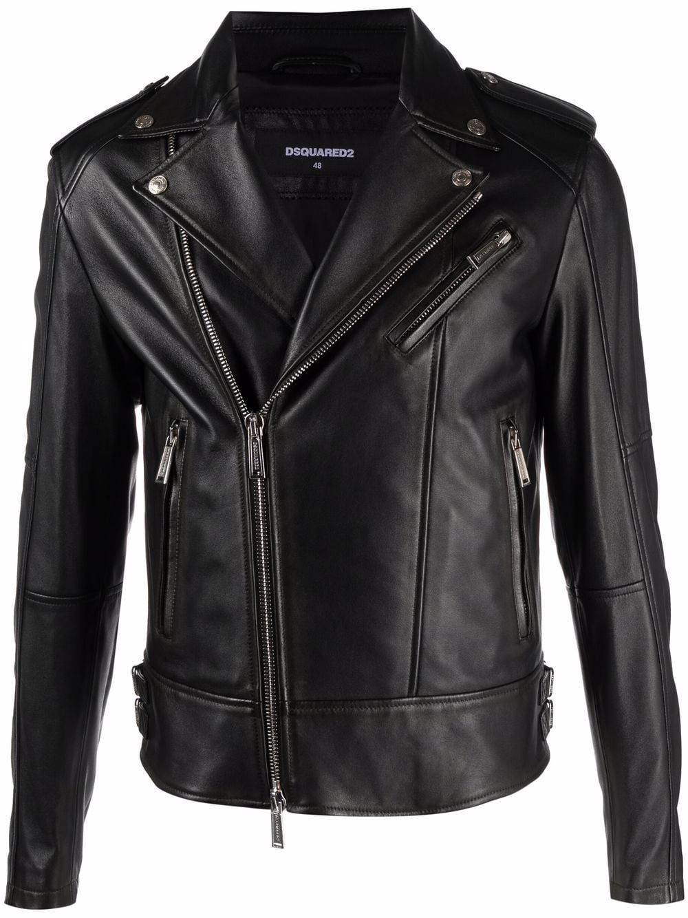 leather biker jacket - 1