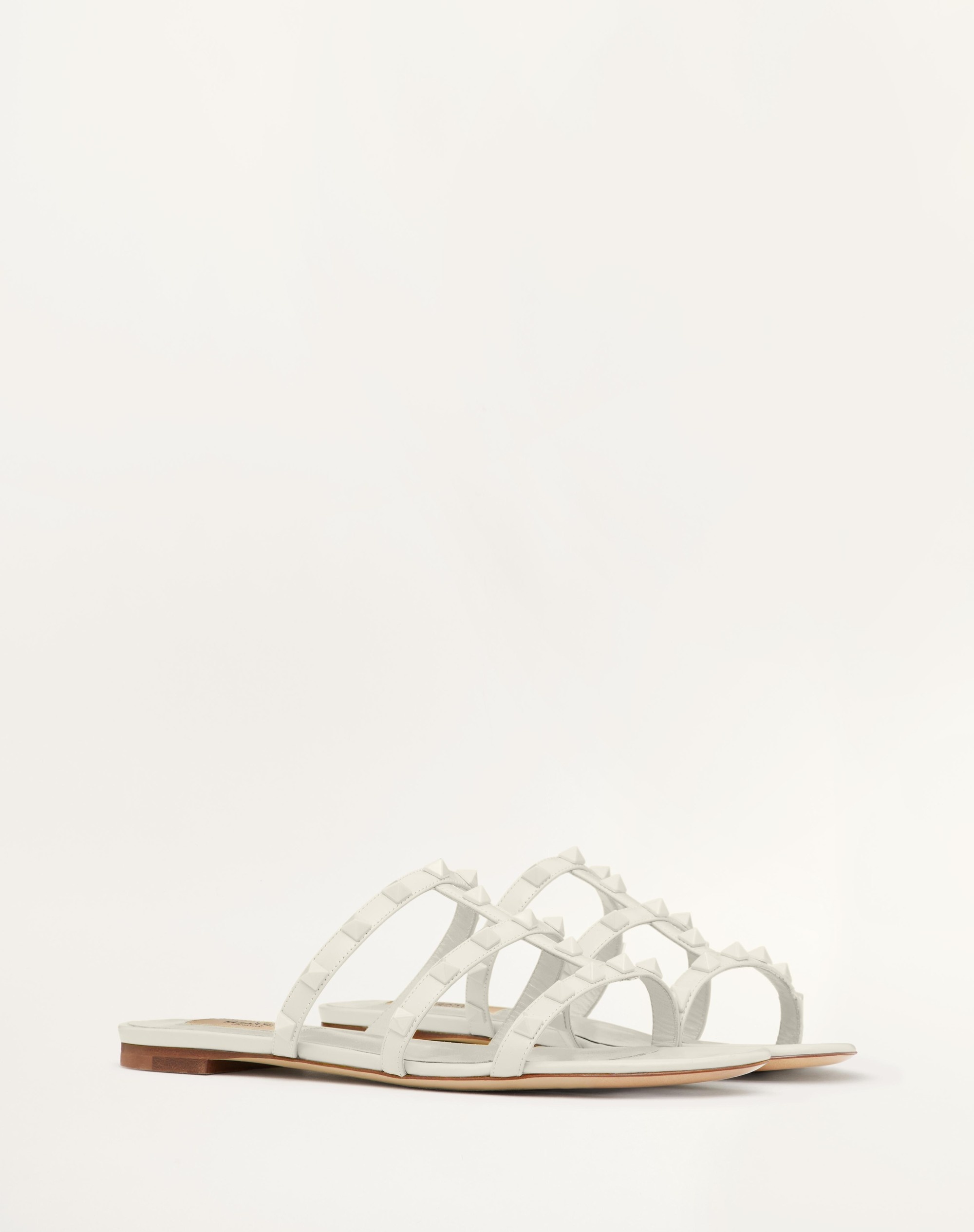 ROCKSTUD SLIDER SANDAL IN CALFSKIN WITH TONE-ON-TONE STUDS - 2