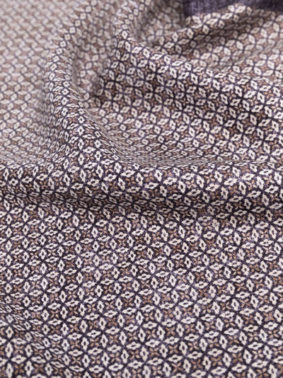 Brunello Cucinelli geometric-print silk pocket square outlook