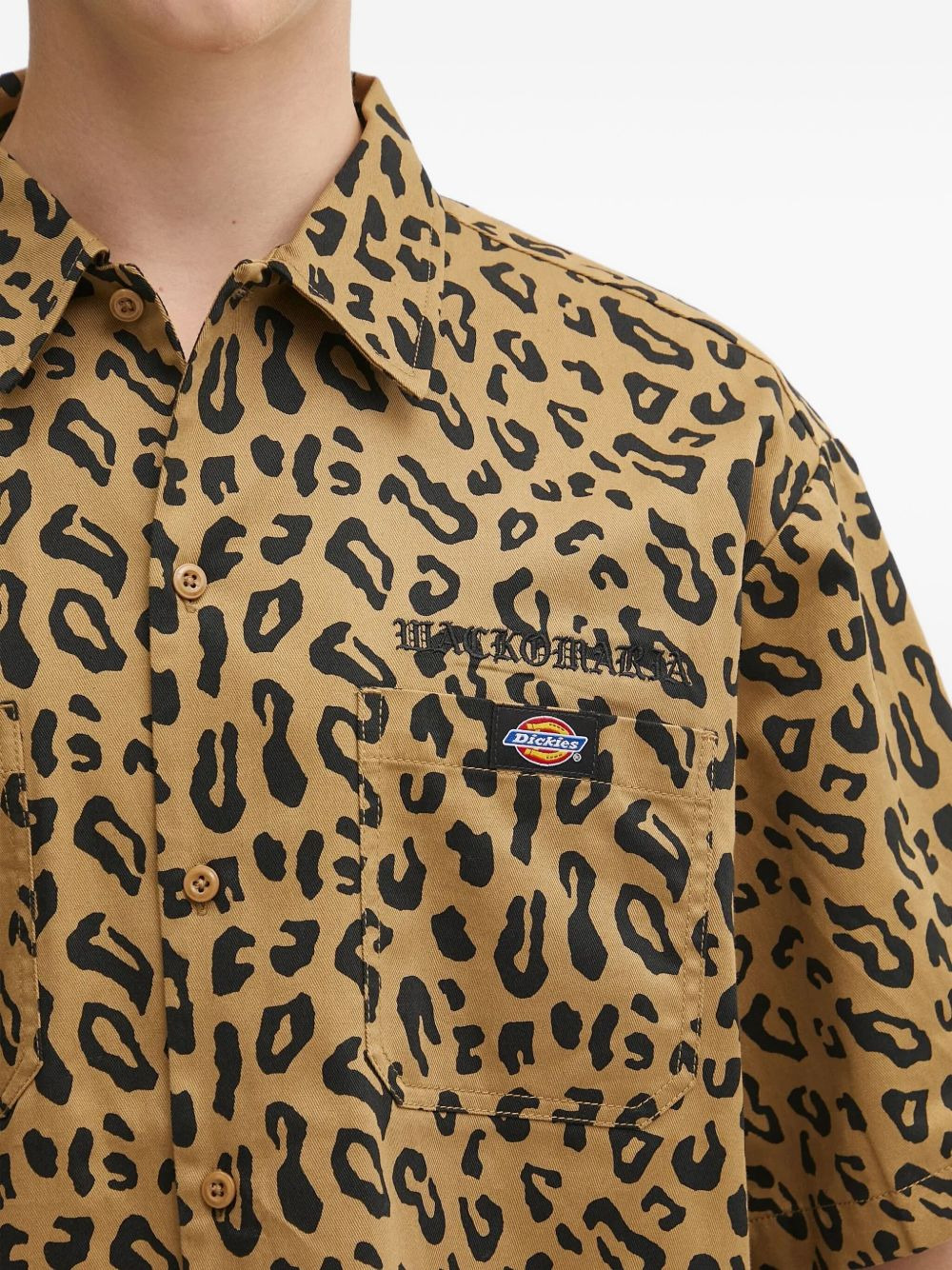 leopard-print short-sleeves shirt - 5