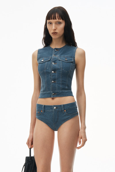 Alexander Wang Vest in Denim Trompe-L'oeil outlook