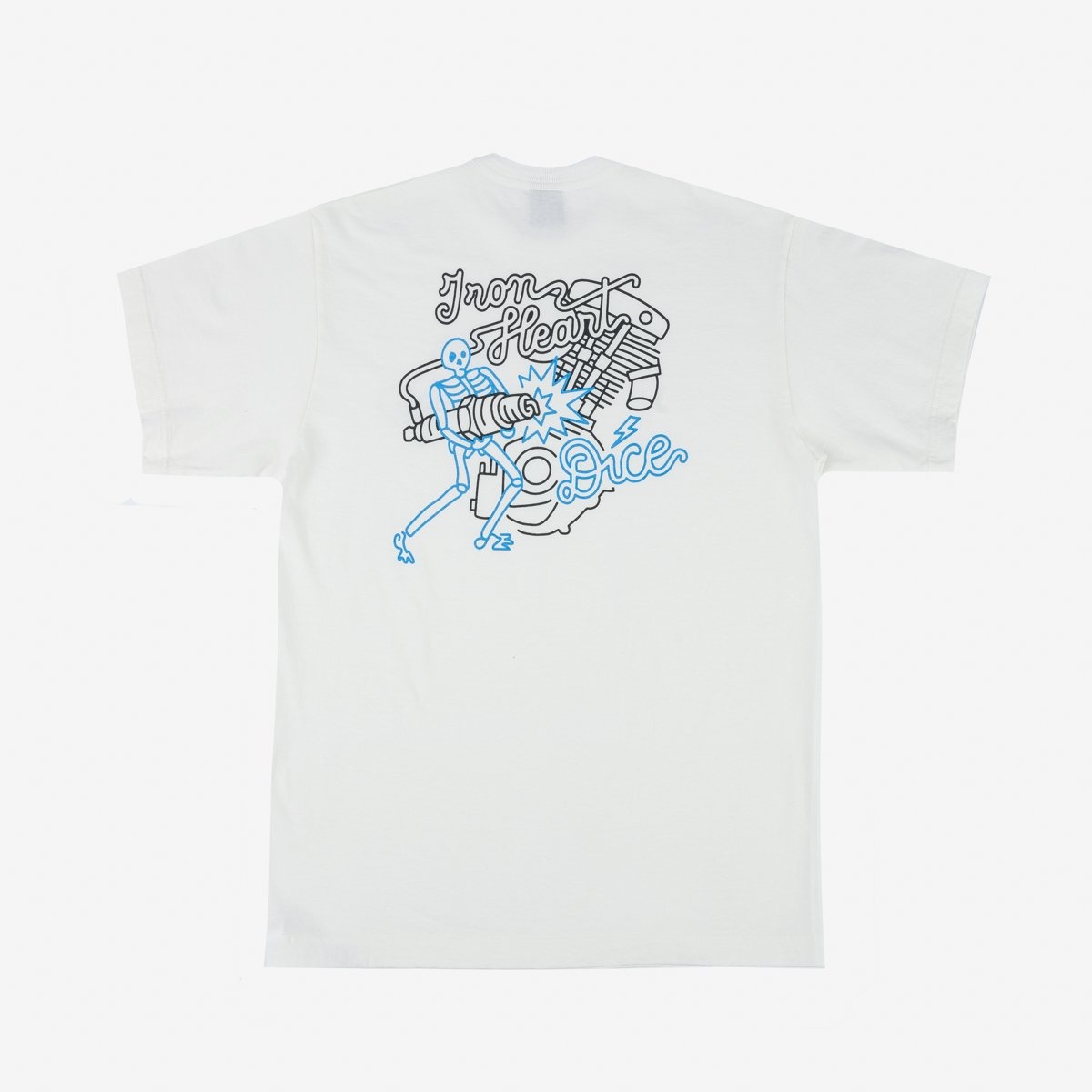 IHT-IHxDM-01 Iron Heart x DicE x Giulio Miglietta Collaboration Printed 6.5oz Loopwheel Crew Neck T- - 5