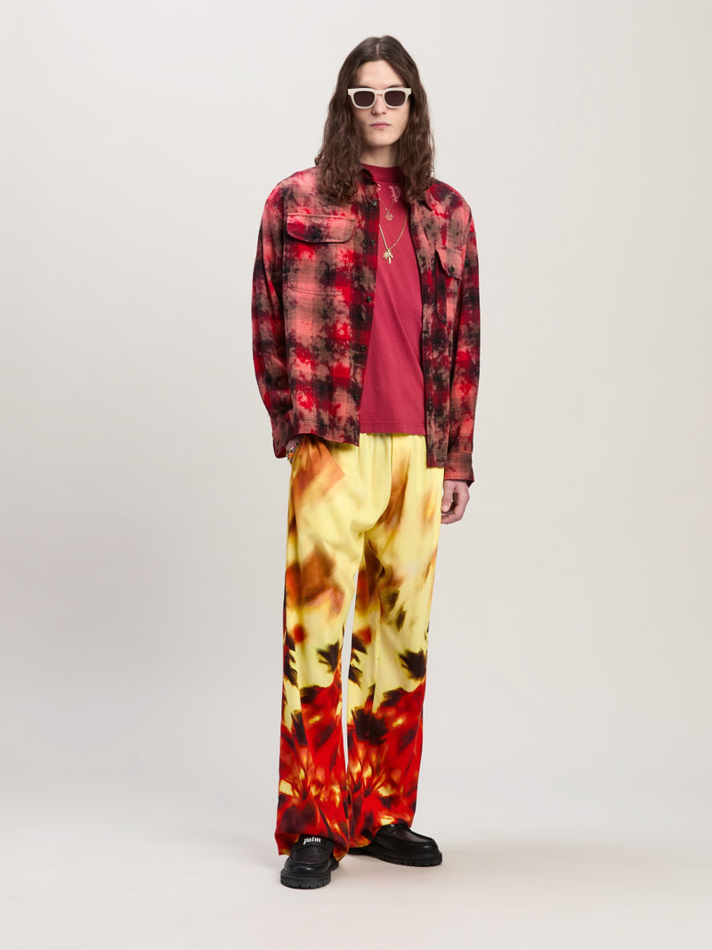 Palm Angels Curved Logo Check Shirt outlook