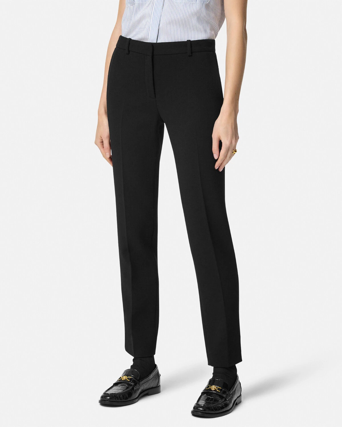 Wool-Blend Slim-Fit Pants - 4