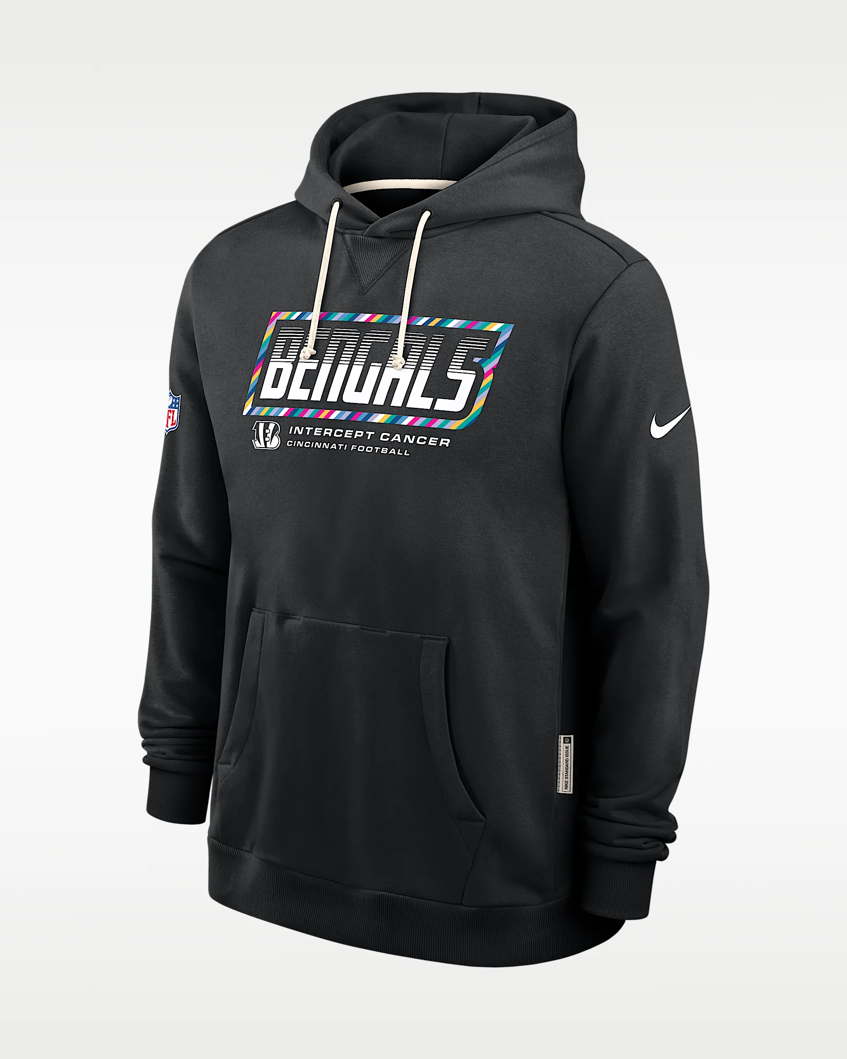 Cincinnati Bengals Crucial Catch Sideline Standard Issue Men's Nike Dri-FIT NFL Pullover Hoodie - 1