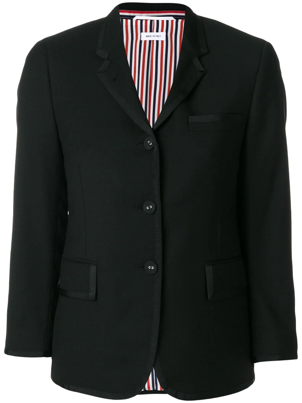 flap pockets fitted blazer - 2