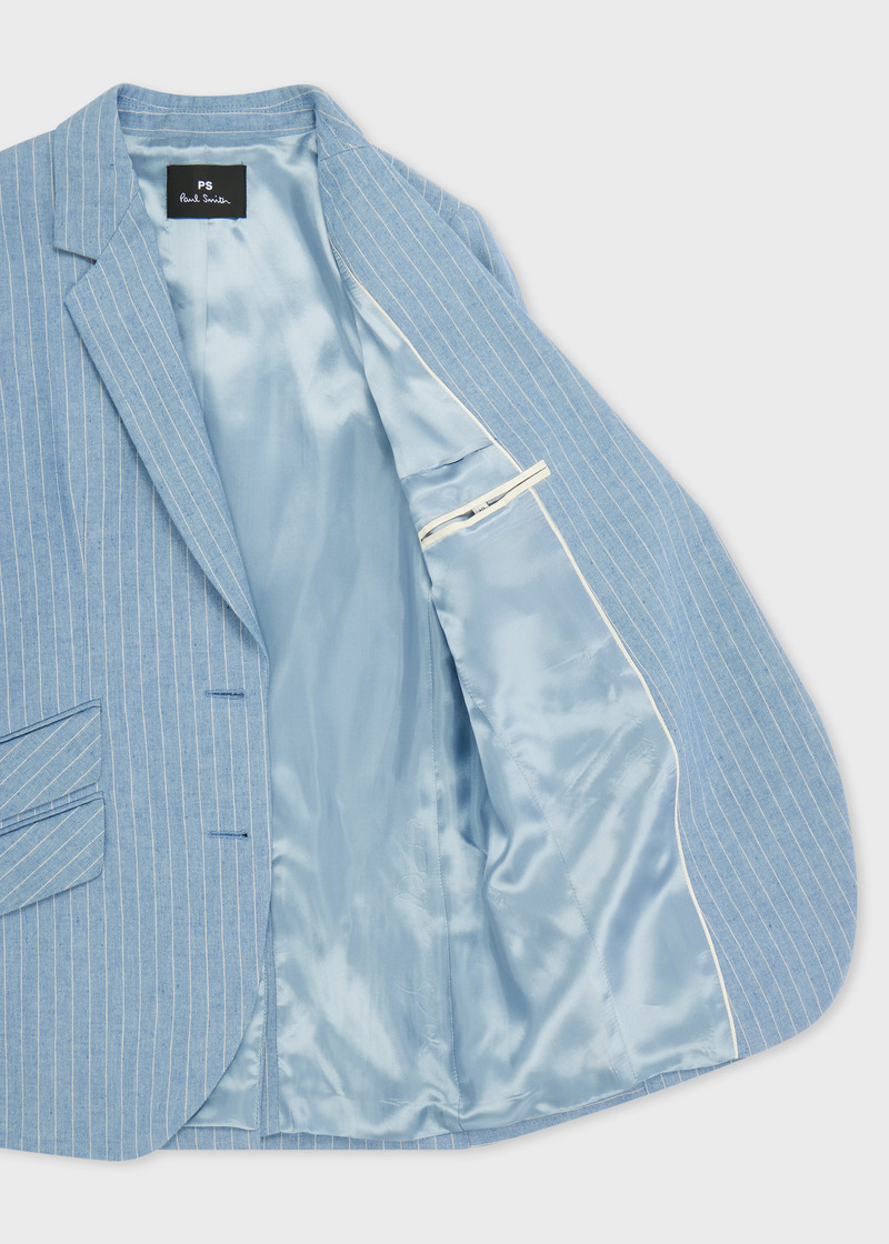 Women's Light Blue Pinstripe Blazer 10