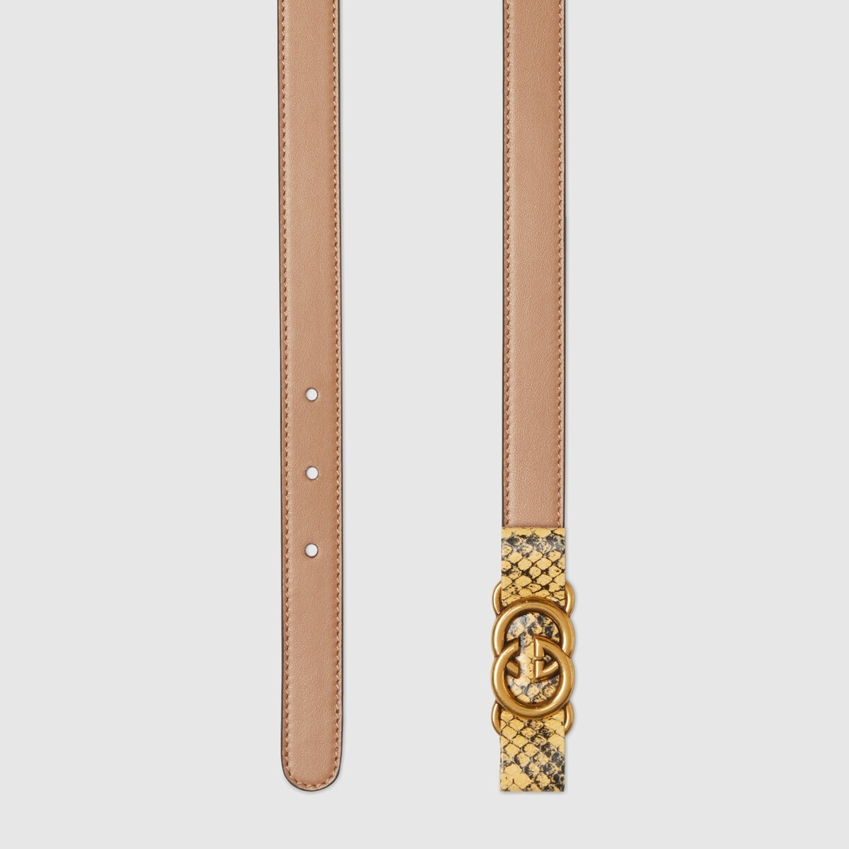 Thin belt with Interlocking G buckle - 2