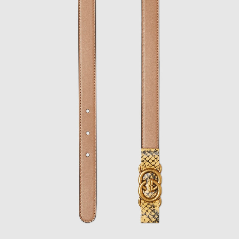 GUCCI Thin belt with Interlocking G buckle outlook