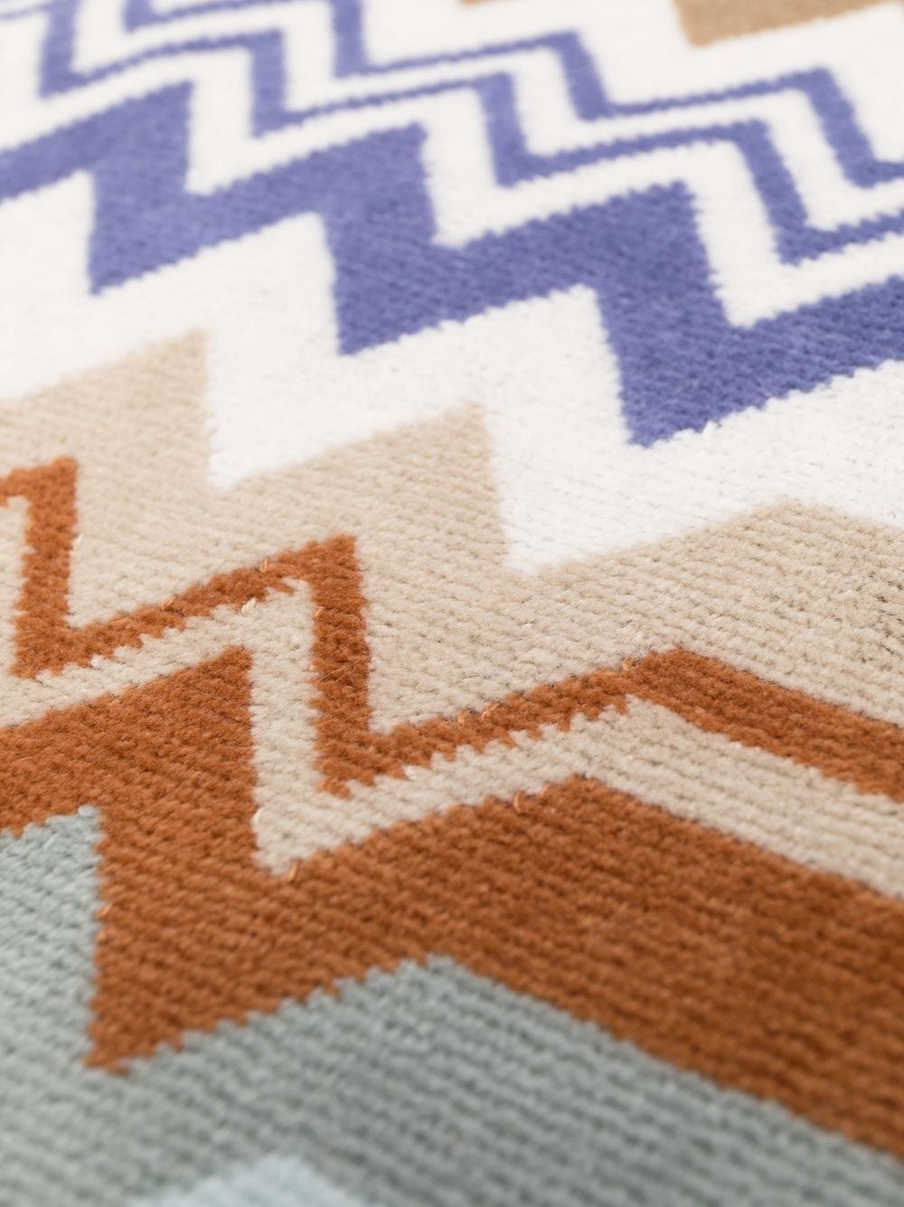 zigzag-pattern cotton towel - 3