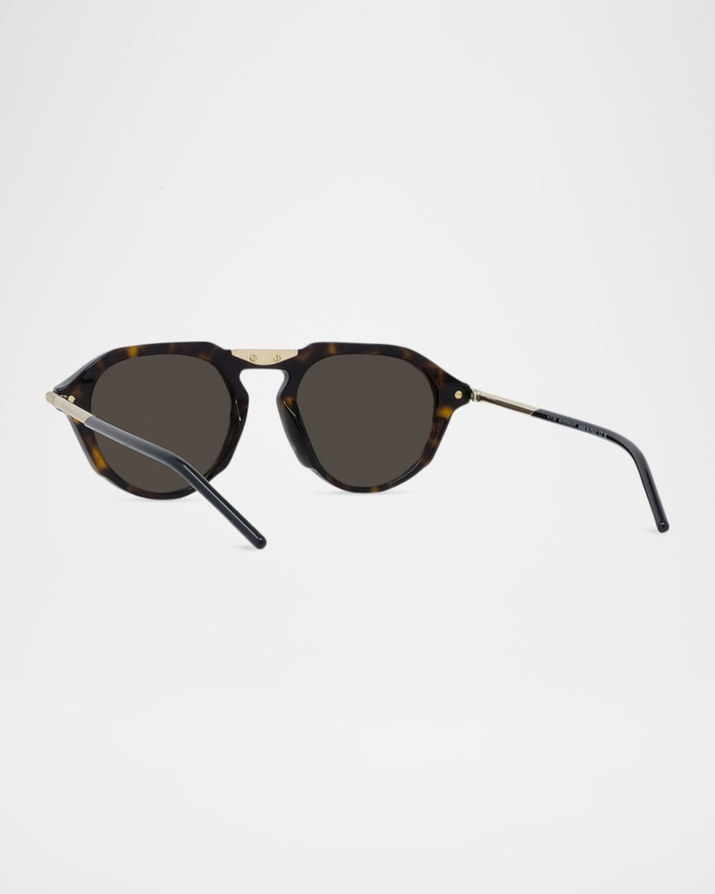 Givenchy Men's GV One Acetate and Nylon Round Sunglasses outlook