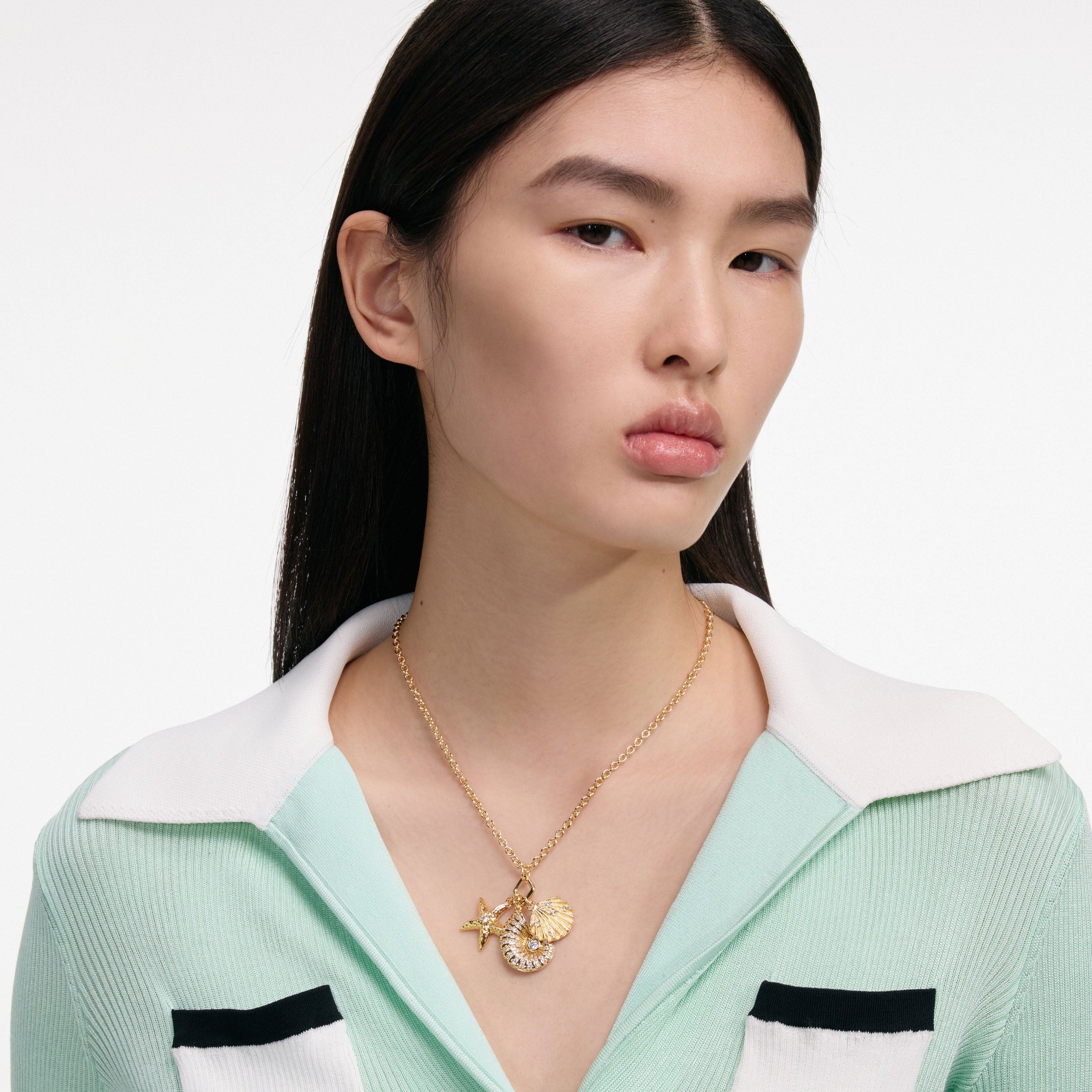 Gold Multi Charm Necklace - 4