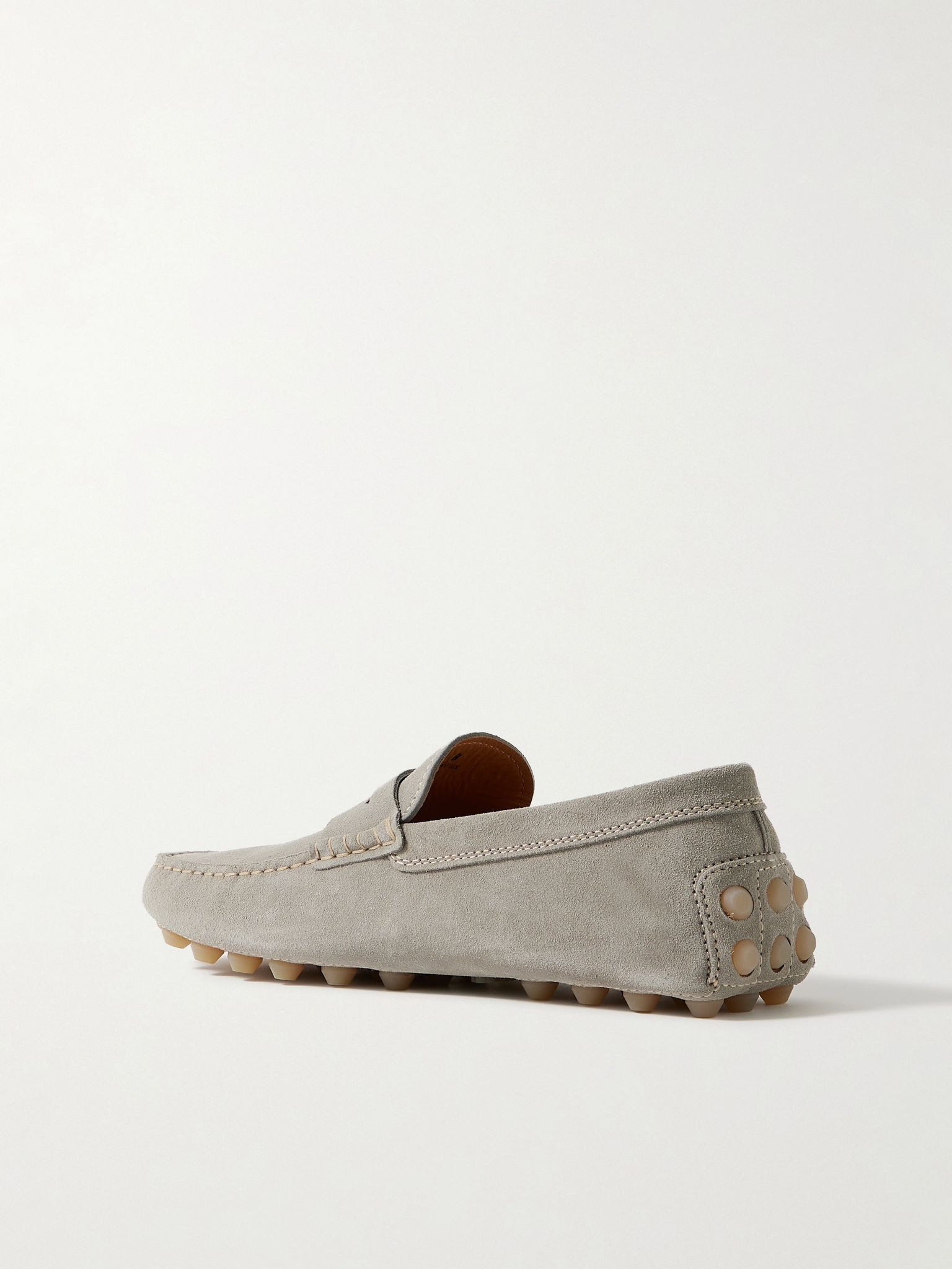 Gommino Suede Driving Shoes Gray - 4