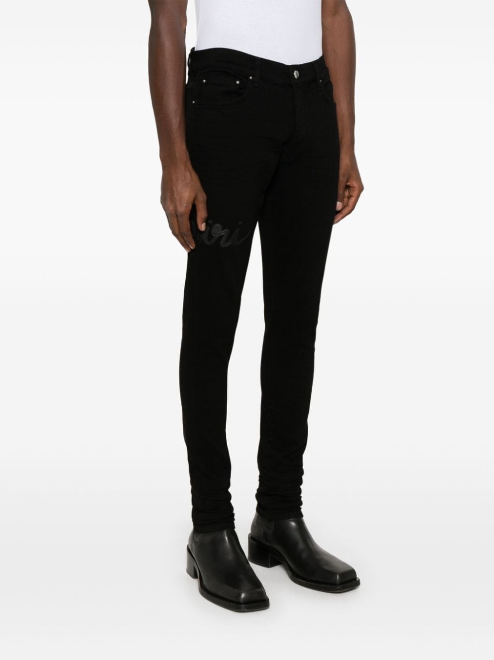 Script-logo skinny jeans - 3