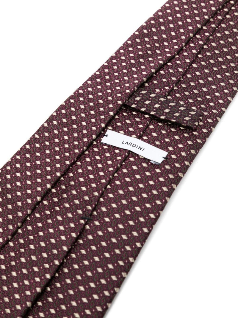 LARDINI patterned-jacquard silk tie outlook