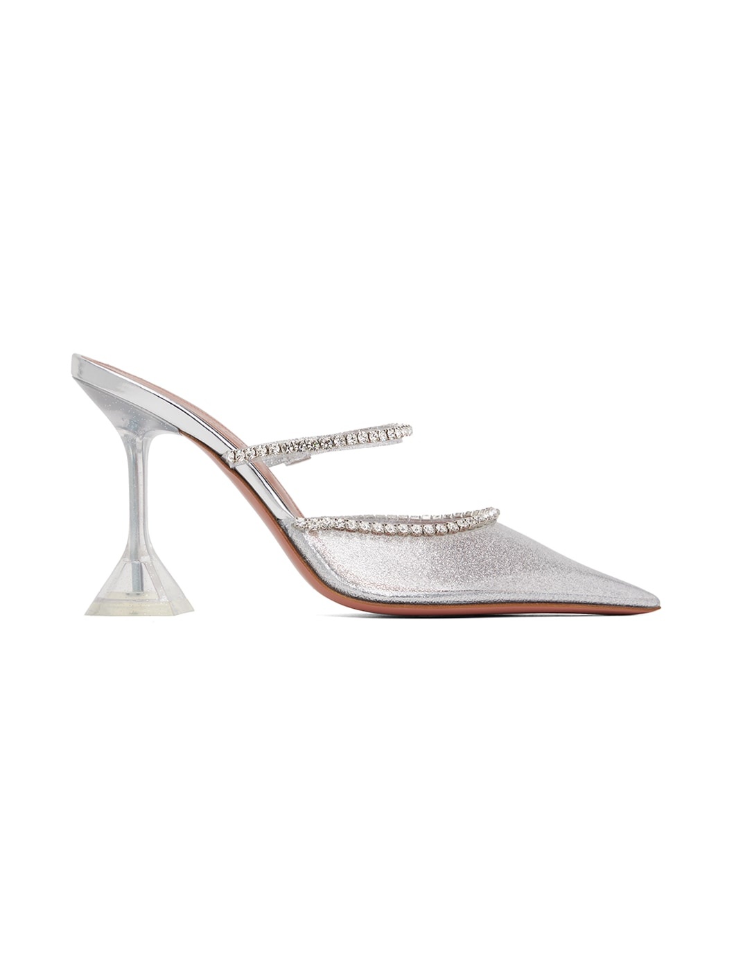 Silver Gilda Glass Mules - 1