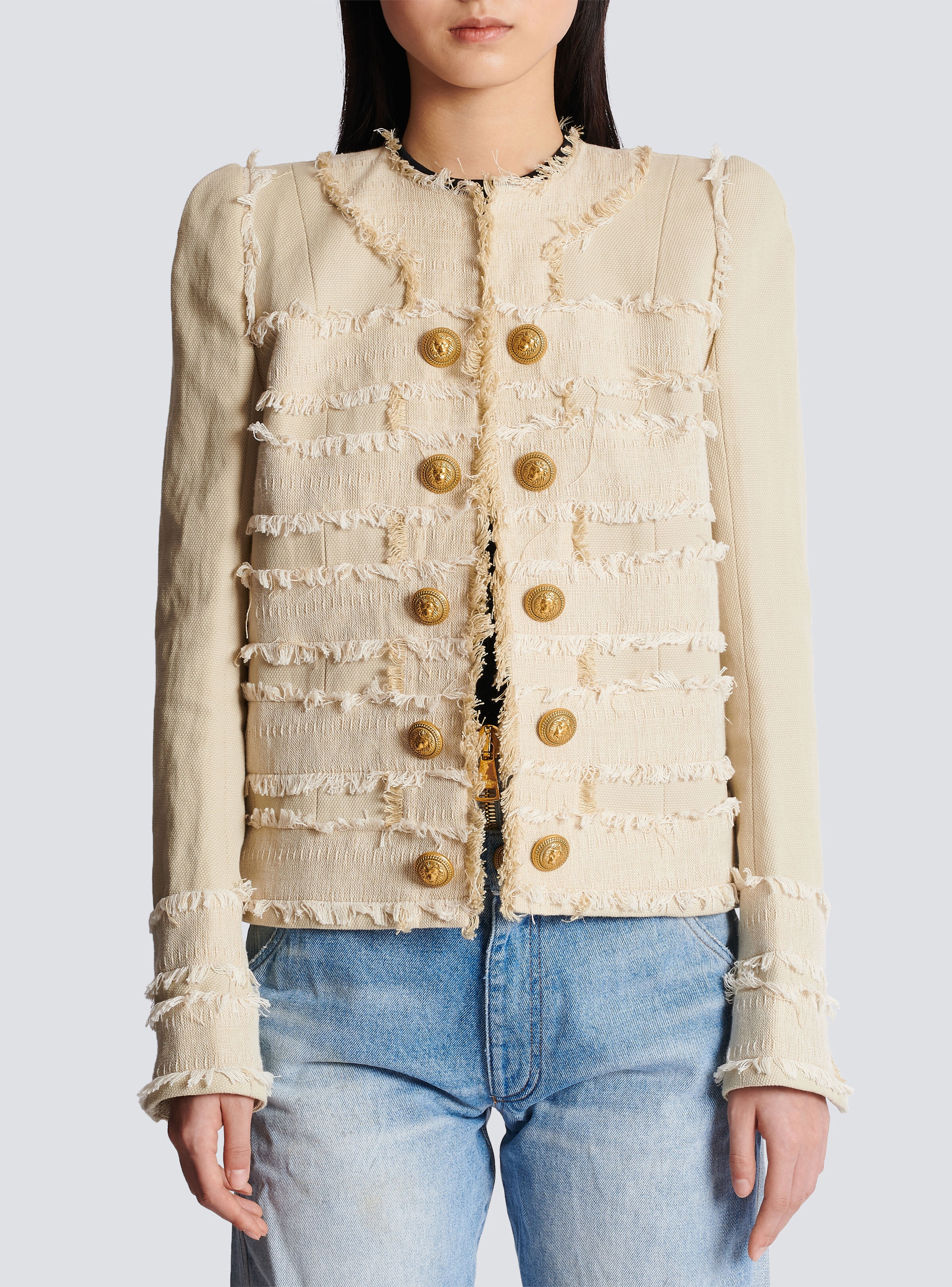 Fringed tweed jacket - 5