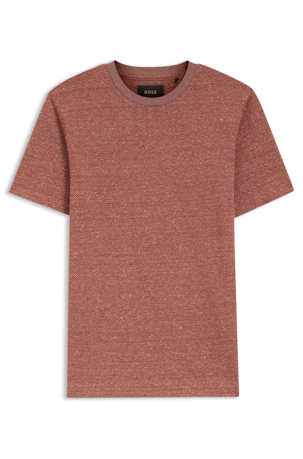 MOULINE T-SHIRT IN COTTON, LINEN AND SILK - 1