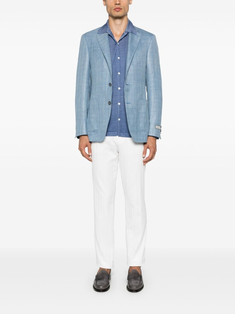 Canali polo-collar cardigan outlook