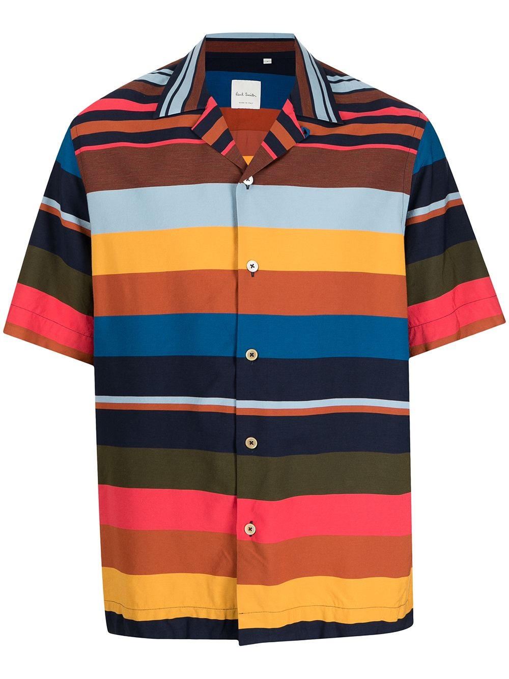 Artist-stripe short-sleeved shirt - 1