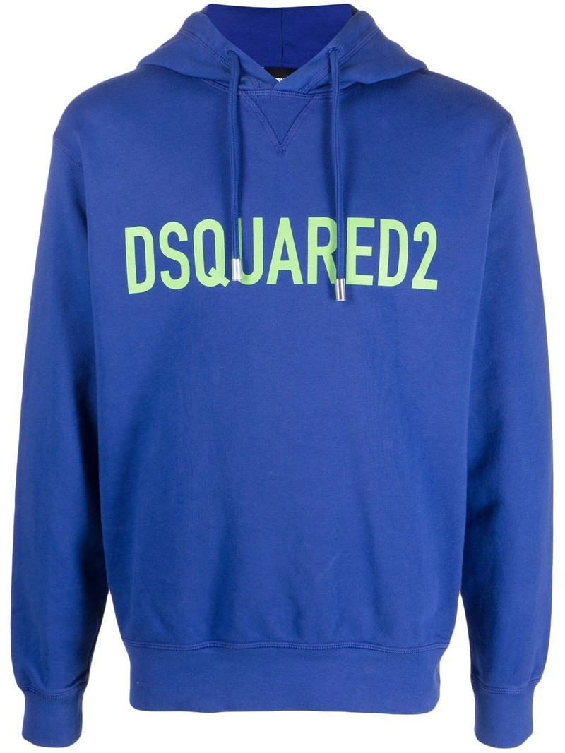 logo-print cotton hoodie 1