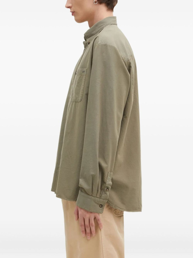 A.P.C. Mateo logo-embroidered pocket shirt outlook