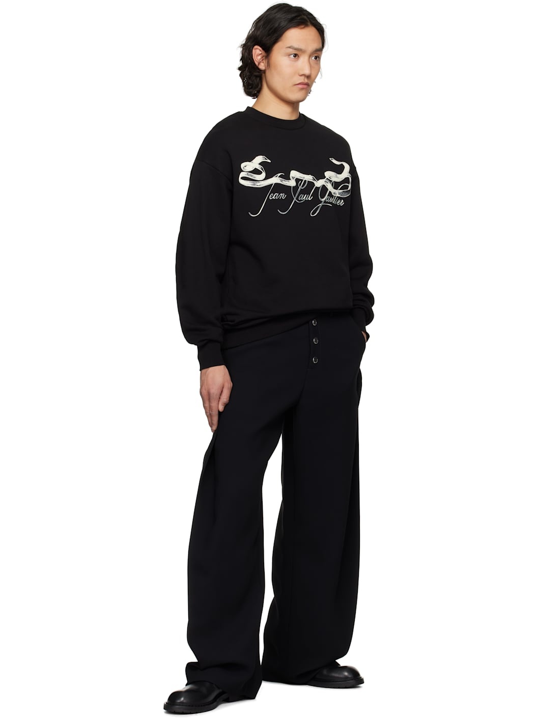 Black 'The Tattoo Ruban' Sweatshirt - 5