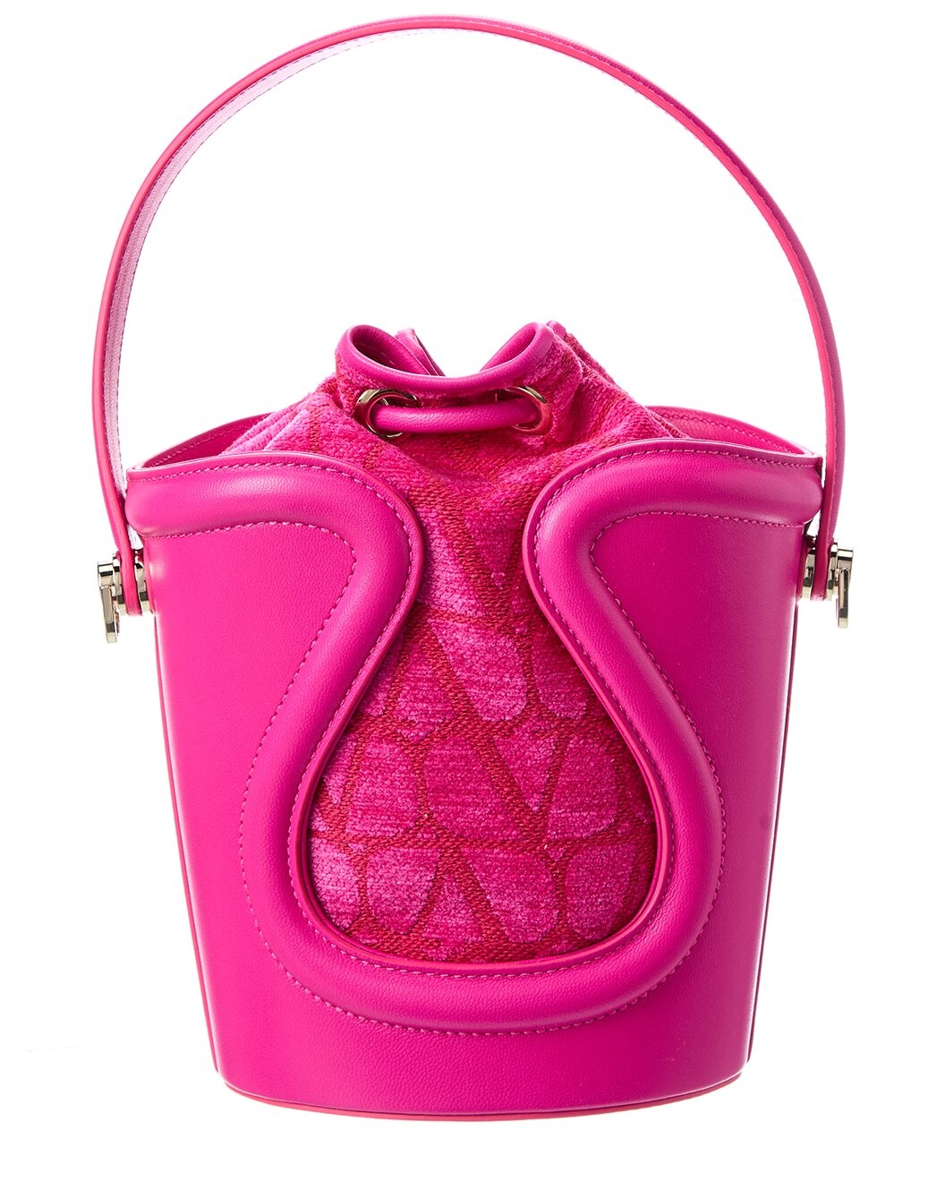 Valentino La Cinquieme Toile Iconographe Canvas & Leather Bucket Bag - 2