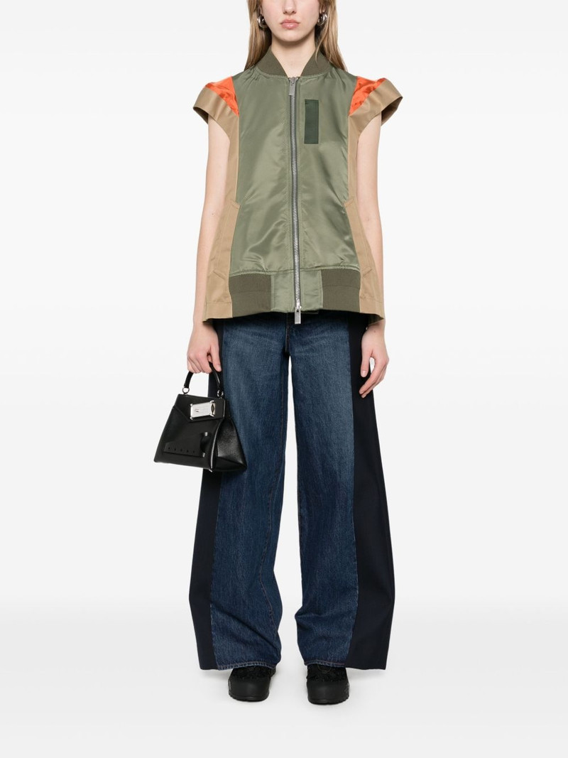 sacai gabardine twill gilet outlook