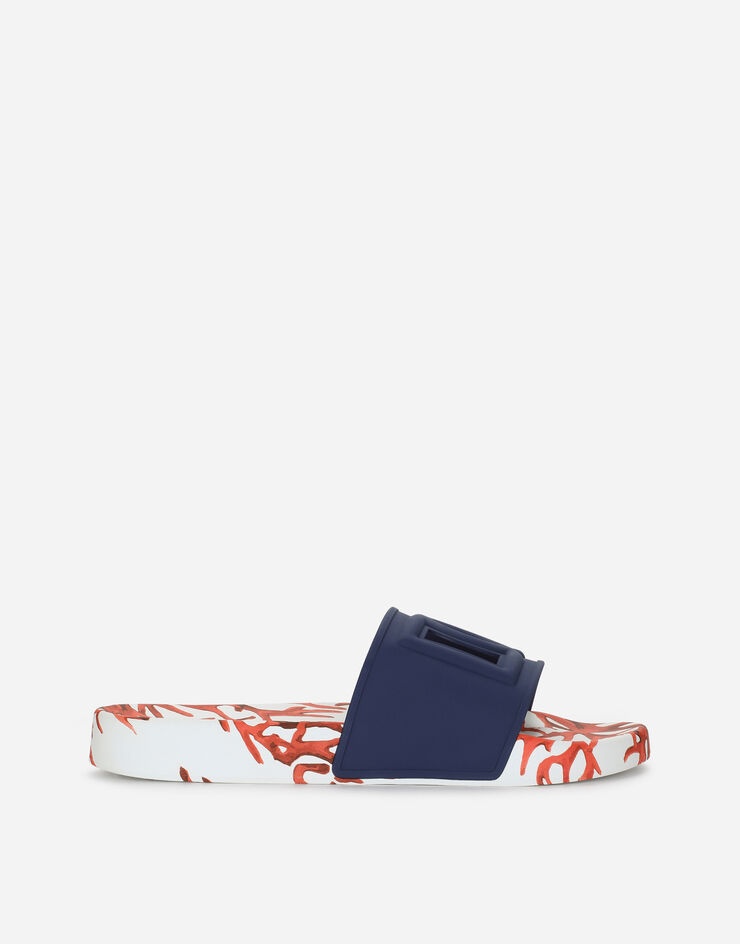 Rubber beachwear sliders with DG logo - 1