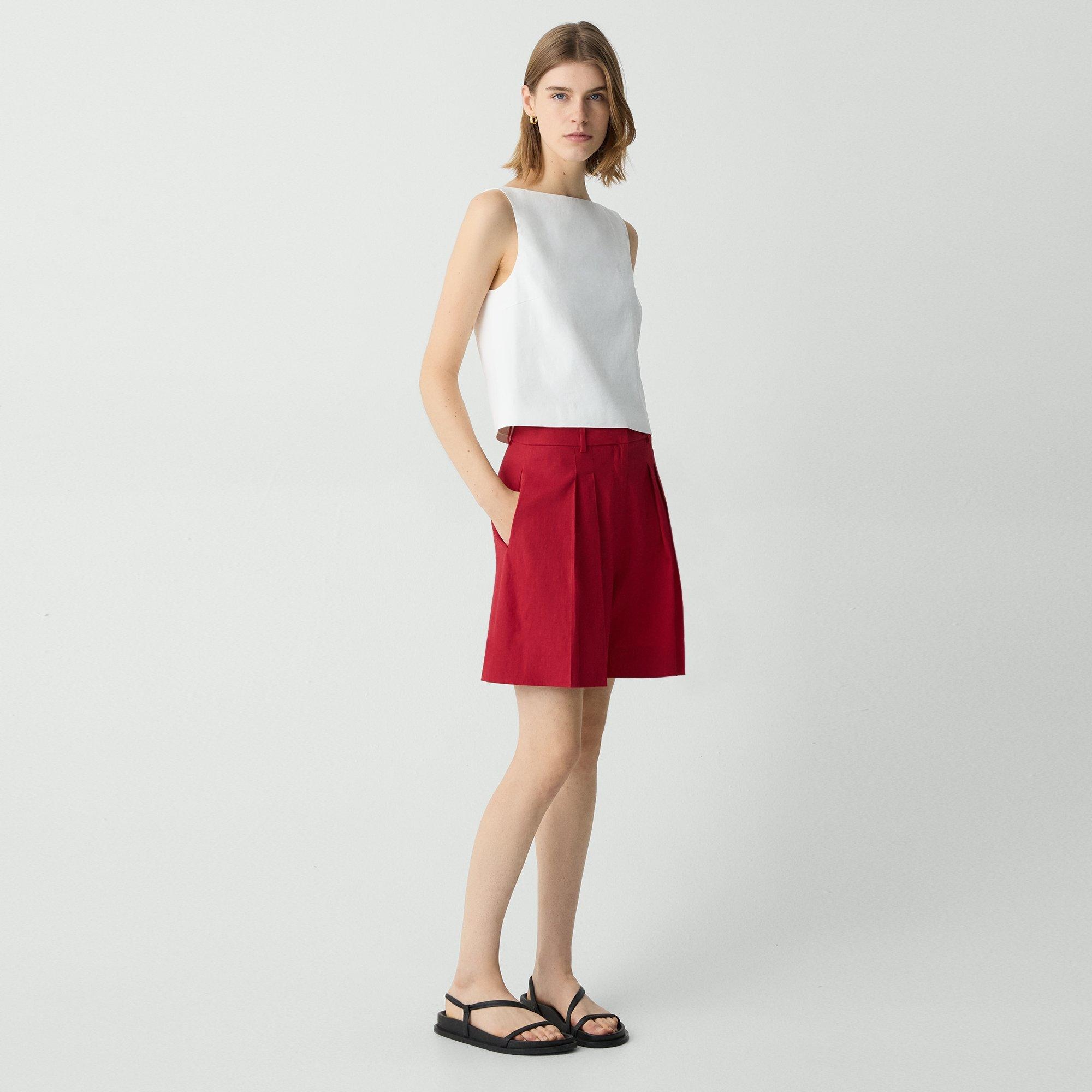 Pleated Short in Good Linen - 3