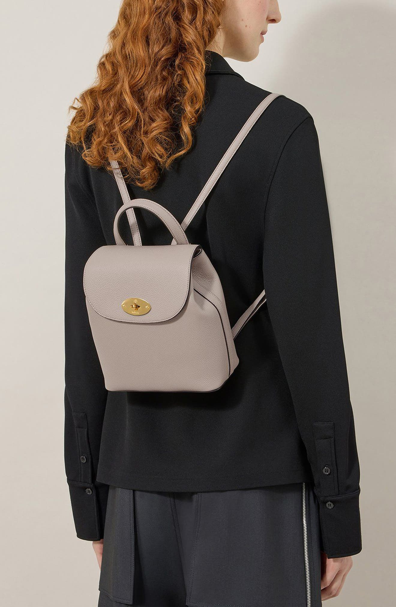 Mulberry Mini Bayswater Leather Backpack in Cashmere Taupe at Nordstrom - 2