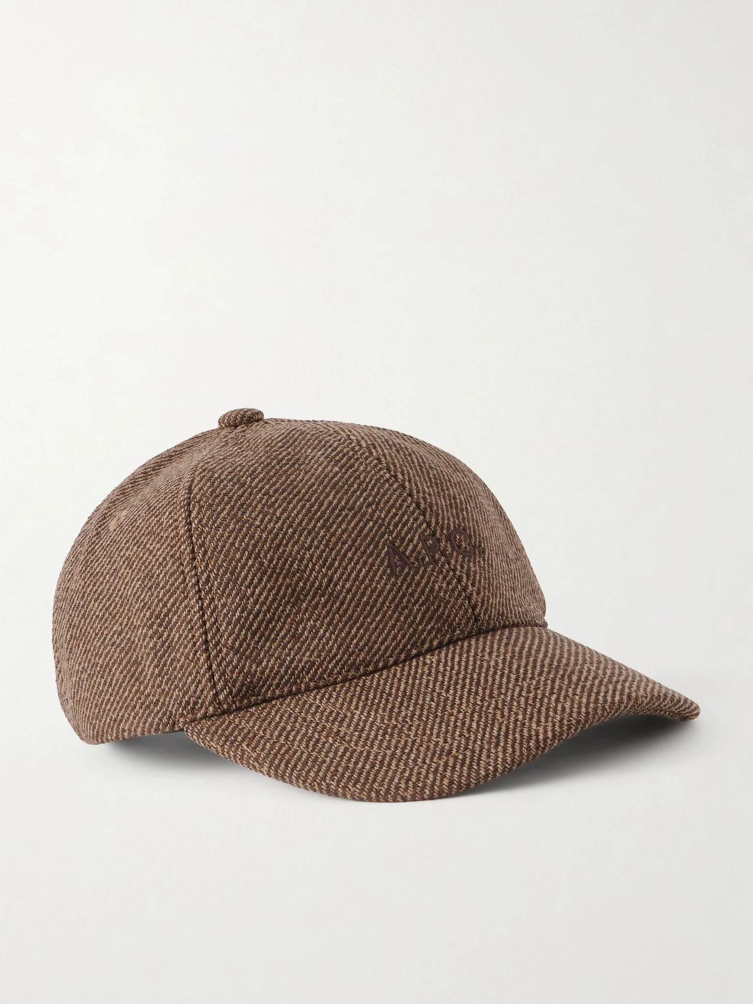 Charlie Wool-Blend Drill Baseball Cap Brown - 1