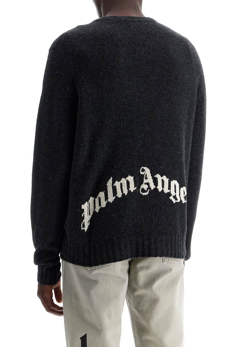 Palm Angels Curved Logo Pullover Sweater - 3