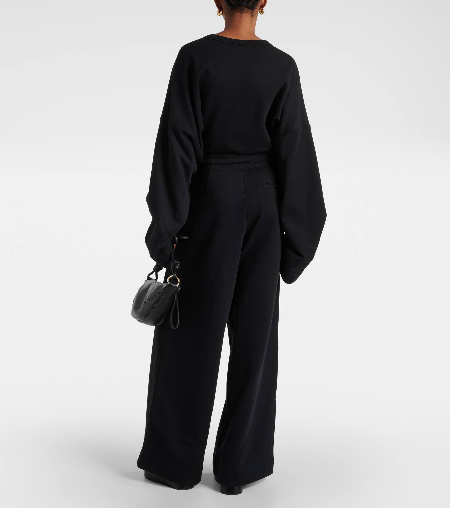 Cotton jersey wide-leg sweatpants - 3
