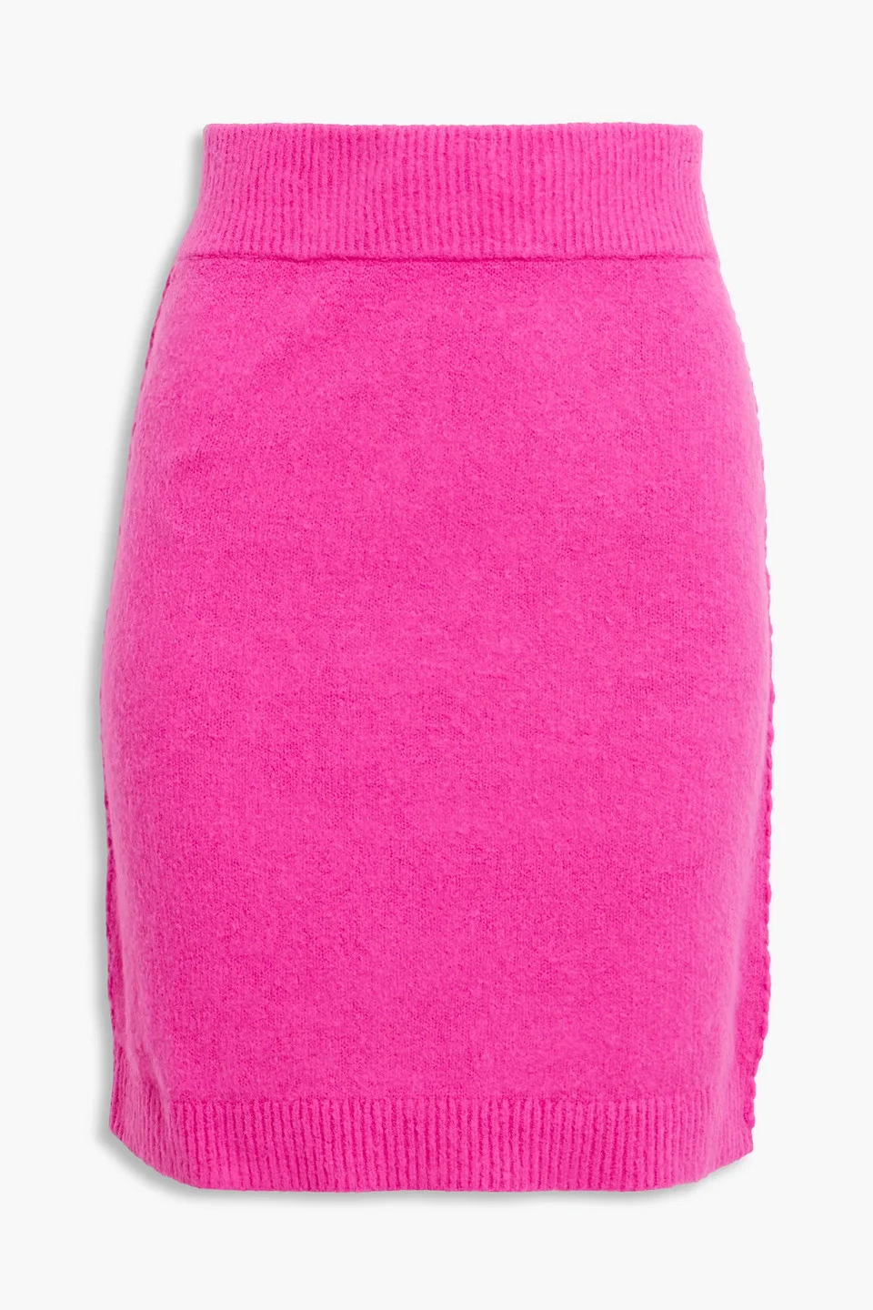 Brushed cotton-blend mini skirt - 1