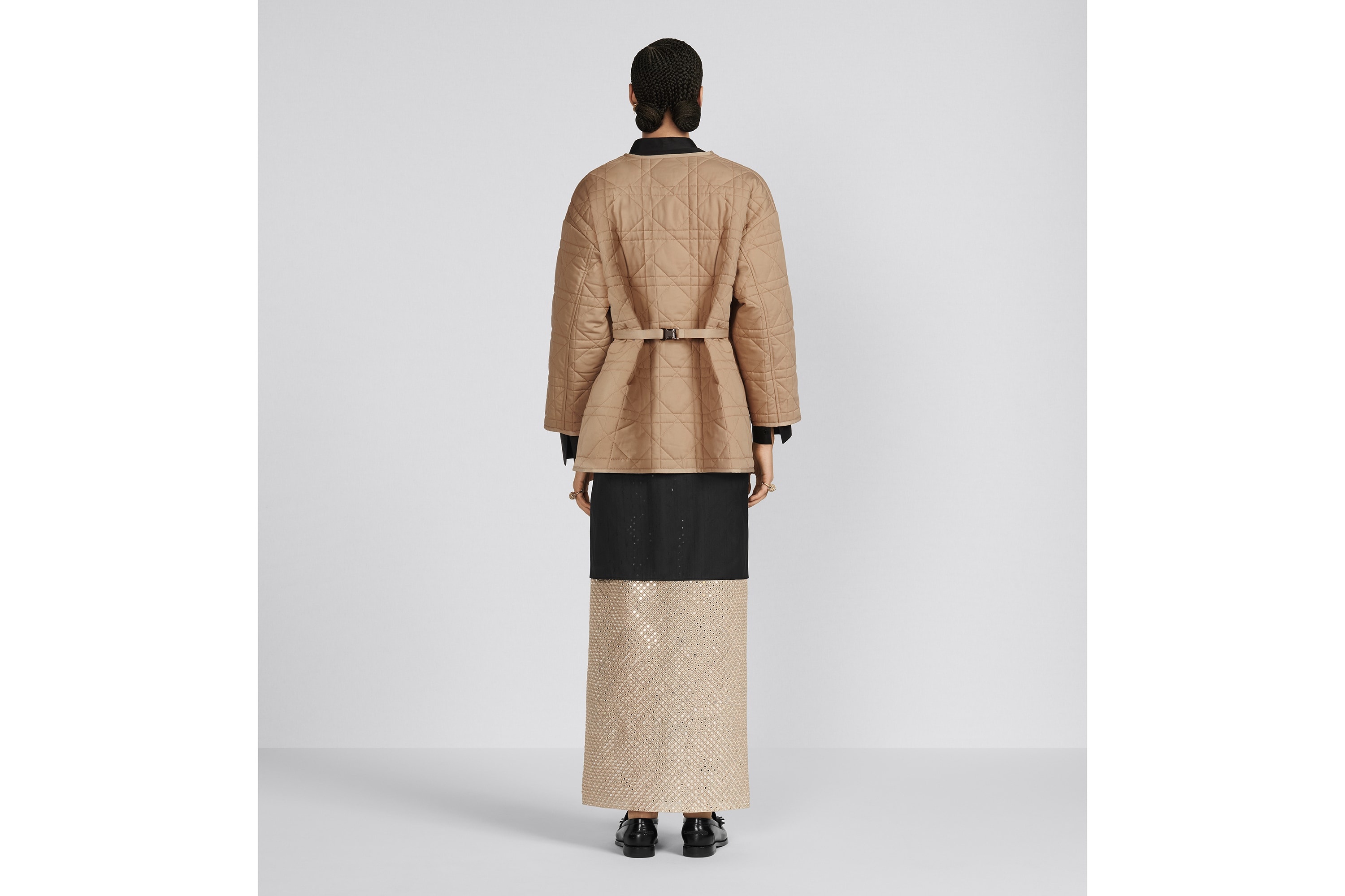 Dior Macrocannage Belted Peacoat | REVERSIBLE