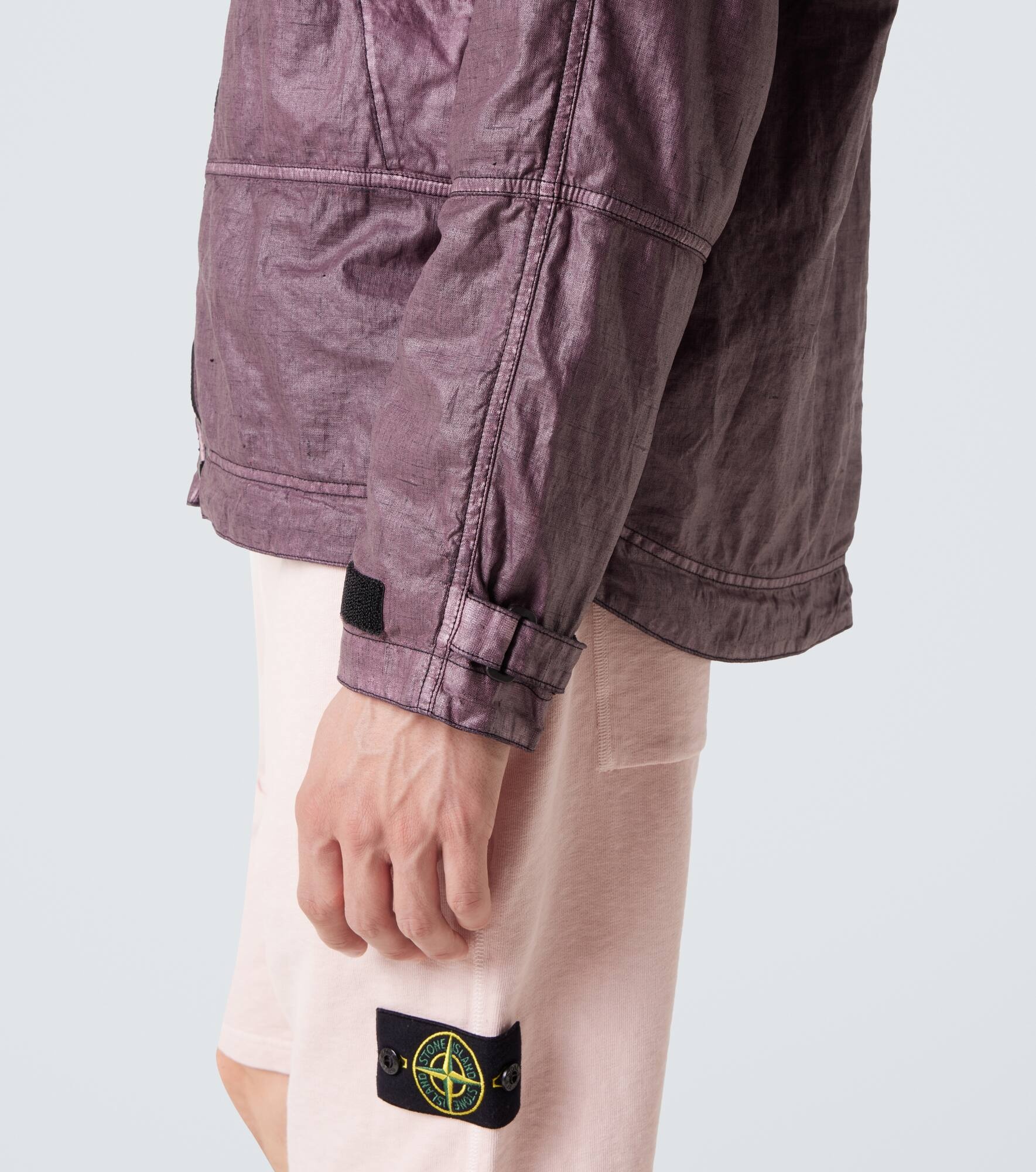 Logo linen jacket - 6