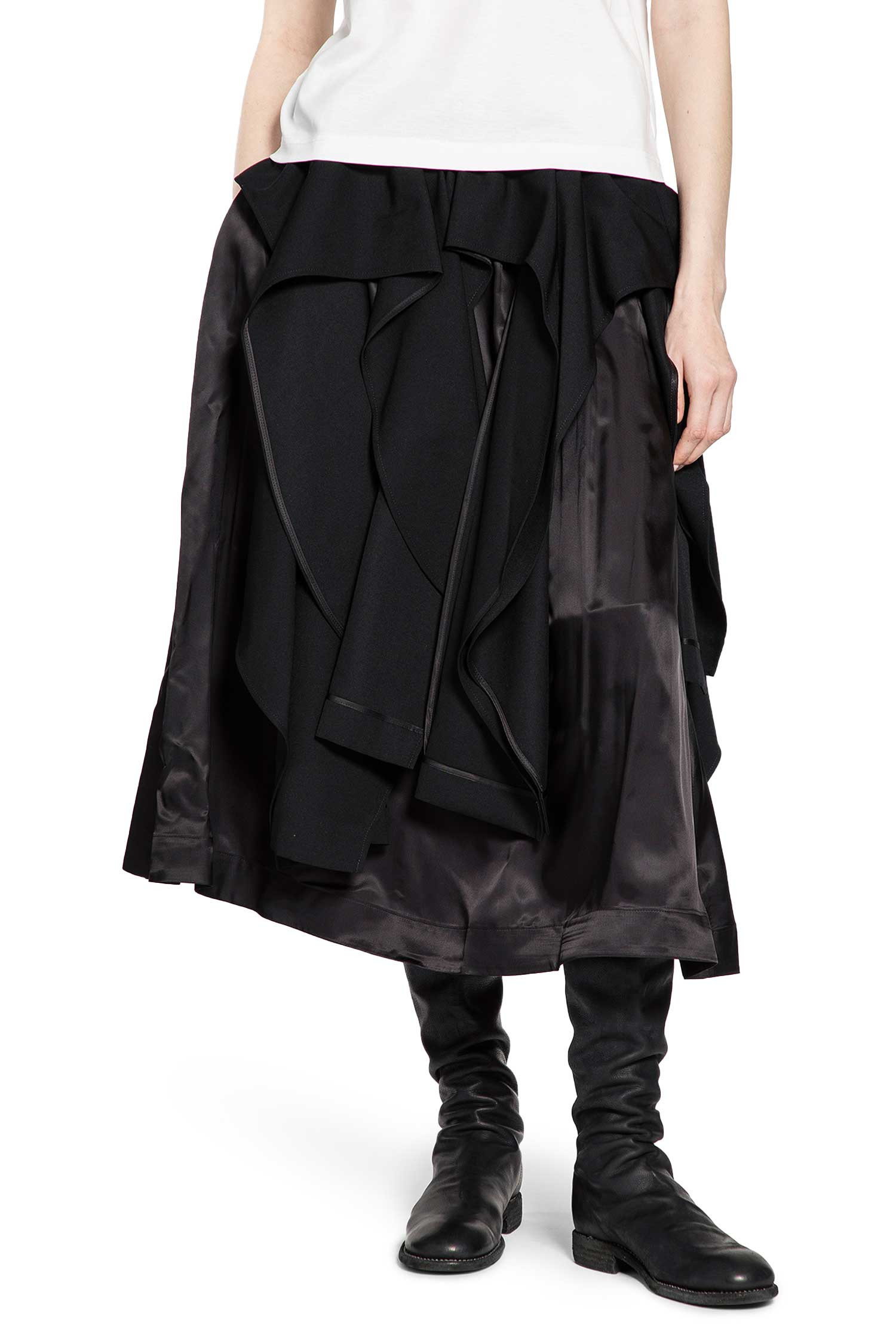 Deconstructed Wool Midi Skirt - 6