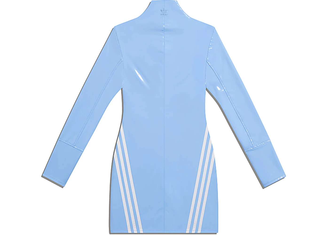 adidas Ivy Park 1/2 Zip Latex Dress Light Blue/White - 2