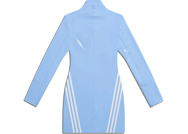 adidas adidas Ivy Park 1/2 Zip Latex Dress Light Blue/White outlook