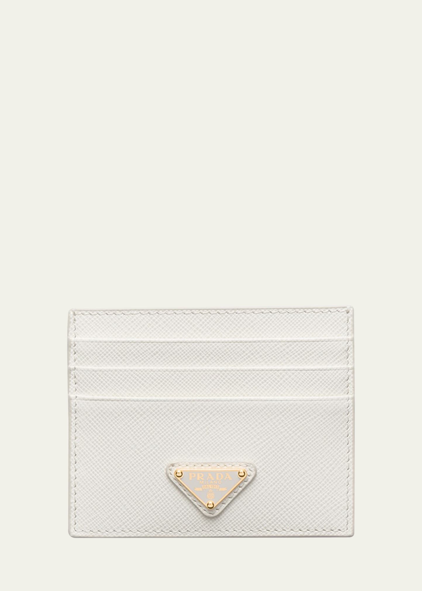 Triangle Logo Leather Card Case - 1