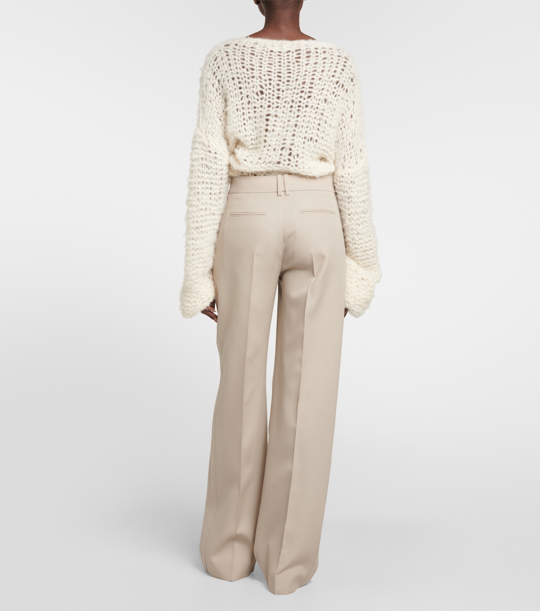 High-rise straight wool pants - 3