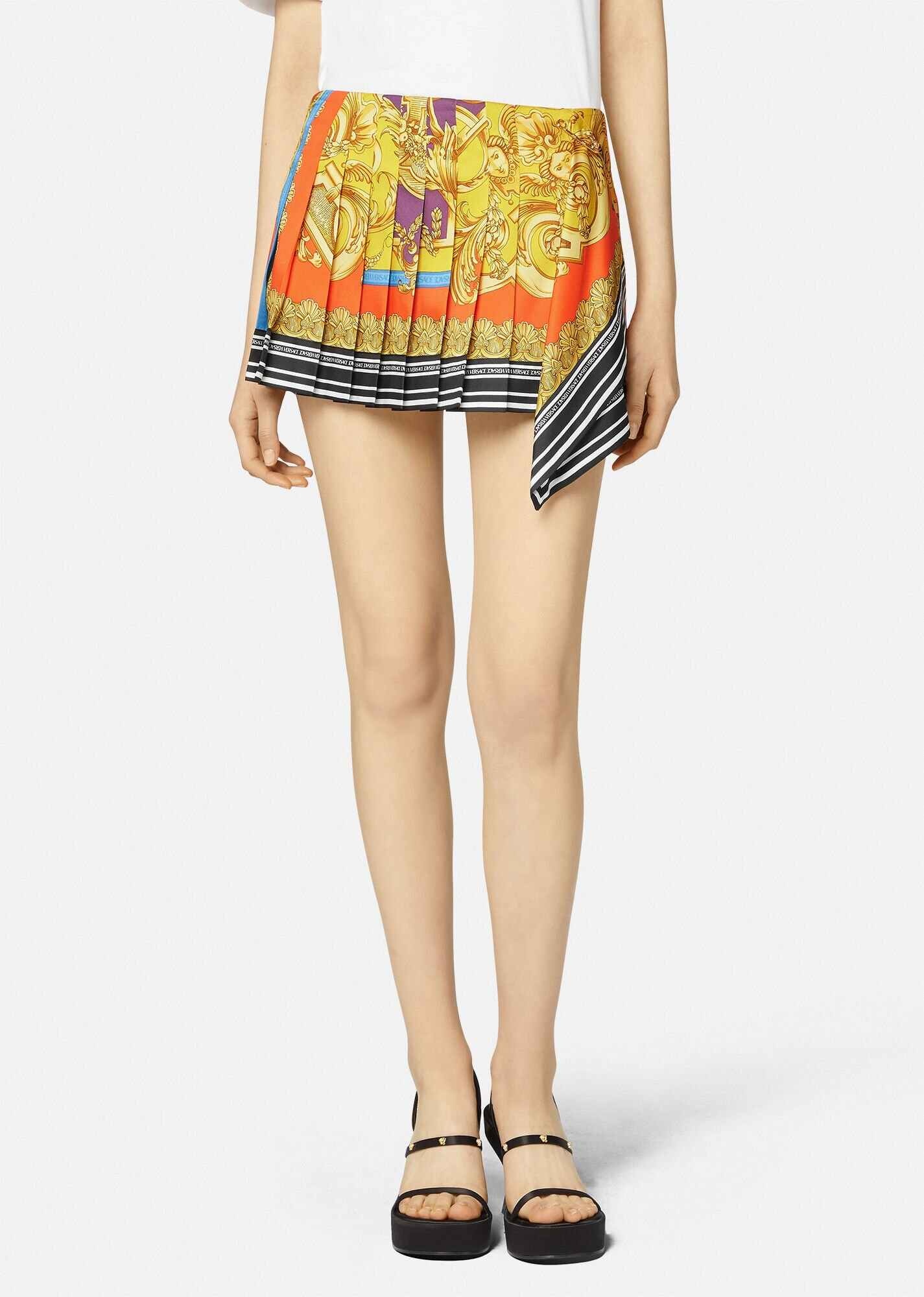 Barocco Goddess Silk Mini Skirt - 3