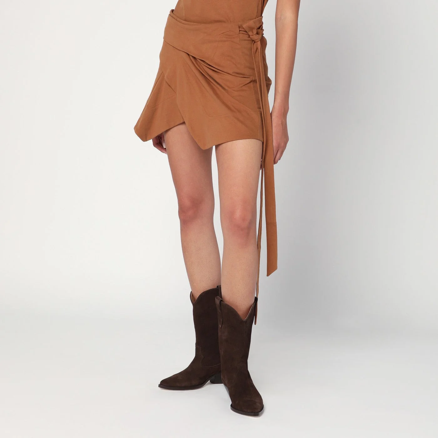 Caramel-coloured Berenice skirt - 1