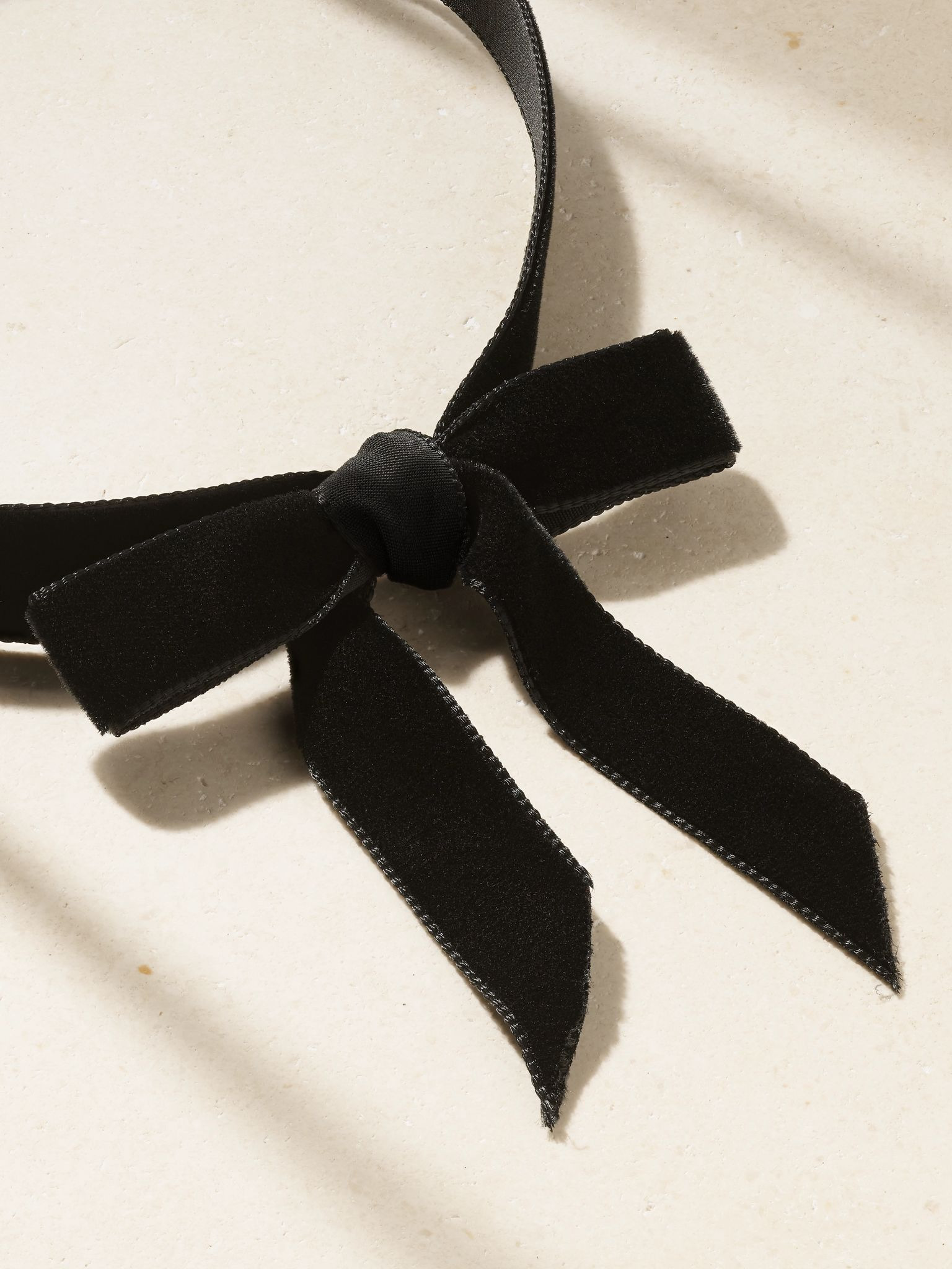 Lady velvet, 14-karat gold, pearl and diamond choker Black - 3