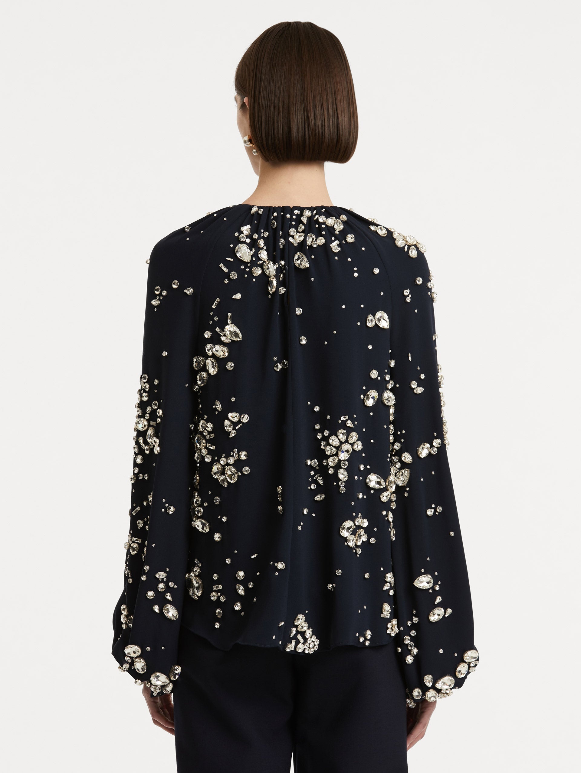 CRYSTAL CLUSTER EMBROIDERED BLOUSE - 4